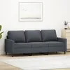 Image de vidaXL CanapÃ© Ã  3 places Gris foncÃ© 180 cm Velours
