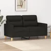 Image de vidaXL CanapÃ© Ã  2 places Noir 120 cm Tissu