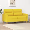 Image de vidaXL CanapÃ© Ã  2 places Jaune clair 120 cm Tissu