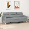 Image de vidaXL CanapÃ© Ã  3 places Gris clair 180 cm Tissu