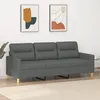 Image de vidaXL CanapÃ© Ã  3 places Gris foncÃ© 180 cm Tissu
