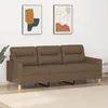 Image de vidaXL CanapÃ© Ã  3 places Marron 180 cm Tissu