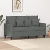 Image de vidaXL CanapÃ© Ã  2 places Gris foncÃ© 120 cm Tissu
