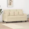 Image de vidaXL CanapÃ© Ã  2 places CrÃ¨me 120 cm Tissu