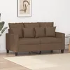 Image de vidaXL CanapÃ© Ã  2 places Marron 120 cm Tissu