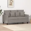 Image de vidaXL CanapÃ© Ã  2 places Taupe 120 cm Tissu
