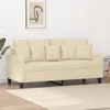 Image de vidaXL CanapÃ© Ã  2 places CrÃ¨me 140 cm Tissu