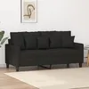 Image de vidaXL CanapÃ© Ã  2 places Noir 140 cm Tissu