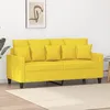 Image de vidaXL CanapÃ© Ã  2 places Jaune clair 140 cm Tissu