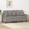 Image de vidaXL CanapÃ© Ã  2 places Taupe 140 cm Tissu