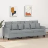 Image de vidaXL CanapÃ© Ã  3 places Gris clair 180 cm Tissu