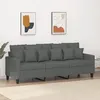 Image de vidaXL CanapÃ© Ã  3 places Gris foncÃ© 180 cm Tissu