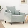 Image de vidaXL Fauteuil Gris clair 60 cm Velours