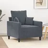 Image de vidaXL Fauteuil Gris foncÃ© 60 cm Velours