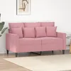 Image de vidaXL CanapÃ© Ã  2 places Rose 120 cm Velours