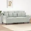 Image de vidaXL CanapÃ© Ã  2 places Gris clair 140 cm Velours