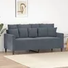 Image de vidaXL CanapÃ© Ã  2 places Gris foncÃ© 140 cm Velours