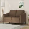 Image de vidaXL CanapÃ© Ã  2 places Marron 120 cm Tissu