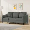 Image de vidaXL CanapÃ© Ã  3 places Gris foncÃ© 180 cm Tissu
