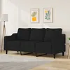 Image de CanapÃ© 3 places Noir 180 cm Tissu Mousse MÃ©tal Confort