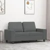 Image de vidaXL CanapÃ© Ã  2 places Gris foncÃ© 120 cm Tissu