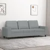 Image de vidaXL CanapÃ© Ã  3 places Gris clair 180 cm Tissu