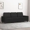 Image de CanapÃ© 3 places Noir 180 cm Tissu Mousse MÃ©tal Confort