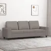 Image de vidaXL CanapÃ© Ã  3 places Taupe 180 cm Tissu