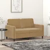 Image de vidaXL CanapÃ© Ã  2 places Marron 120 cm Velours