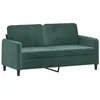 Image de vidaXL CanapÃ© Ã  2 places Vert foncÃ© 140 cm Velours