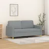 Image de vidaXL CanapÃ© Ã  2 places Gris clair 140 cm Tissu