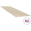 Image de vidaXL Sommiers Ã  lattes avec 48 lattes 2 pcs 70x200 cm