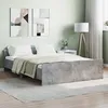 Image de vidaXL Cadre de lit tÃªte de lit et pied de lit gris bÃ©ton 140x190 cm
