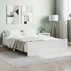 Image de vidaXL Cadre de lit sans matelas blanc 135x190 cm