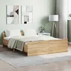 Image de Vidaxl Cadre De Lit Sans Matelas ChÃªne Sonoma 135x190 Cm