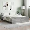 Image de vidaXL Cadre de lit sans matelas sonoma gris 135x190 cm