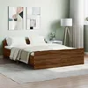 Image de vidaXL Cadre de lit sans matelas chÃªne marron 135x190 cm