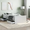Image de vidaXL Cadre de lit avec tÃªte de lit/pied de lit blanc 90x190 cm