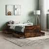 Image de Vidaxl Cadre De Lit Sans Matelas ChÃªne FumÃ© 75x190 Cm