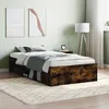 Image de vidaXL Cadre de lit sans matelas chÃªne fumÃ© 100x200 cm