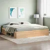 Image de Cadre de lit 200x200 cm Sonoma chÃªne bois massif robuste design contemporain