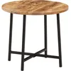 Image de Vidaxl Table Basse 45x45x40 Cm Bois De Manguier Solide Et Fer