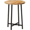 Image de Vidaxl Table Basse 35x35x45 Cm Bois De Manguier Solide Et Fer