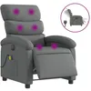 Image de vidaXL Fauteuil inclinable de massage Ã©lectrique gris foncÃ© tissu