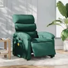 Image de vidaXL Fauteuil de massage inclinable Ã©lectrique Vert foncÃ© Tissu