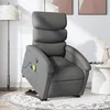 Image de vidaXL Fauteuil de massage inclinable Gris foncÃ© Tissu