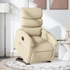 Image de vidaXL Fauteuil inclinable Ã©lectrique crÃ¨me tissu