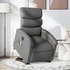 Image de vidaXL Fauteuil inclinable de massage Ã©lectrique Gris foncÃ© Tissu