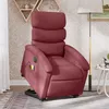 Image de vidaXL Fauteuil inclinable de massage Ã©lectrique Rouge bordeaux Tissu