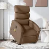 Image de vidaXL Fauteuil inclinable de massage Ã©lectrique Marron Tissu